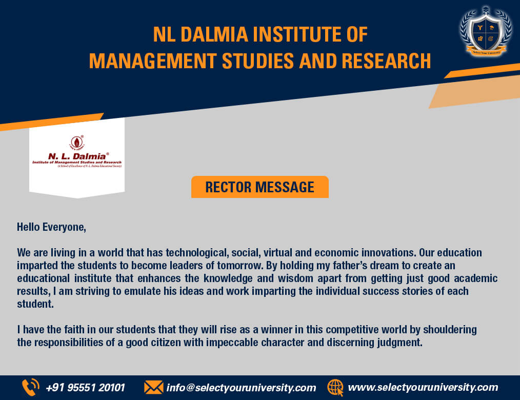 rectors-message-of-nl-dalmia-institute-of-management-studies-and-research